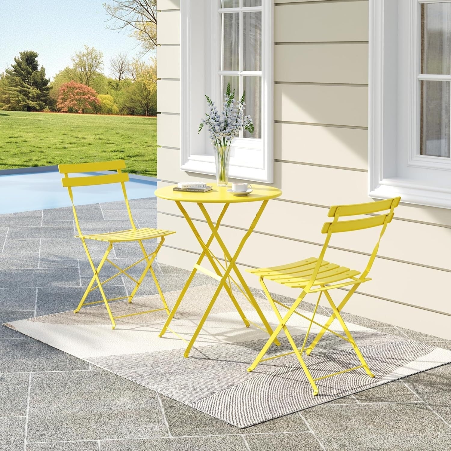 3 Pieces Patio Bistro Sets
