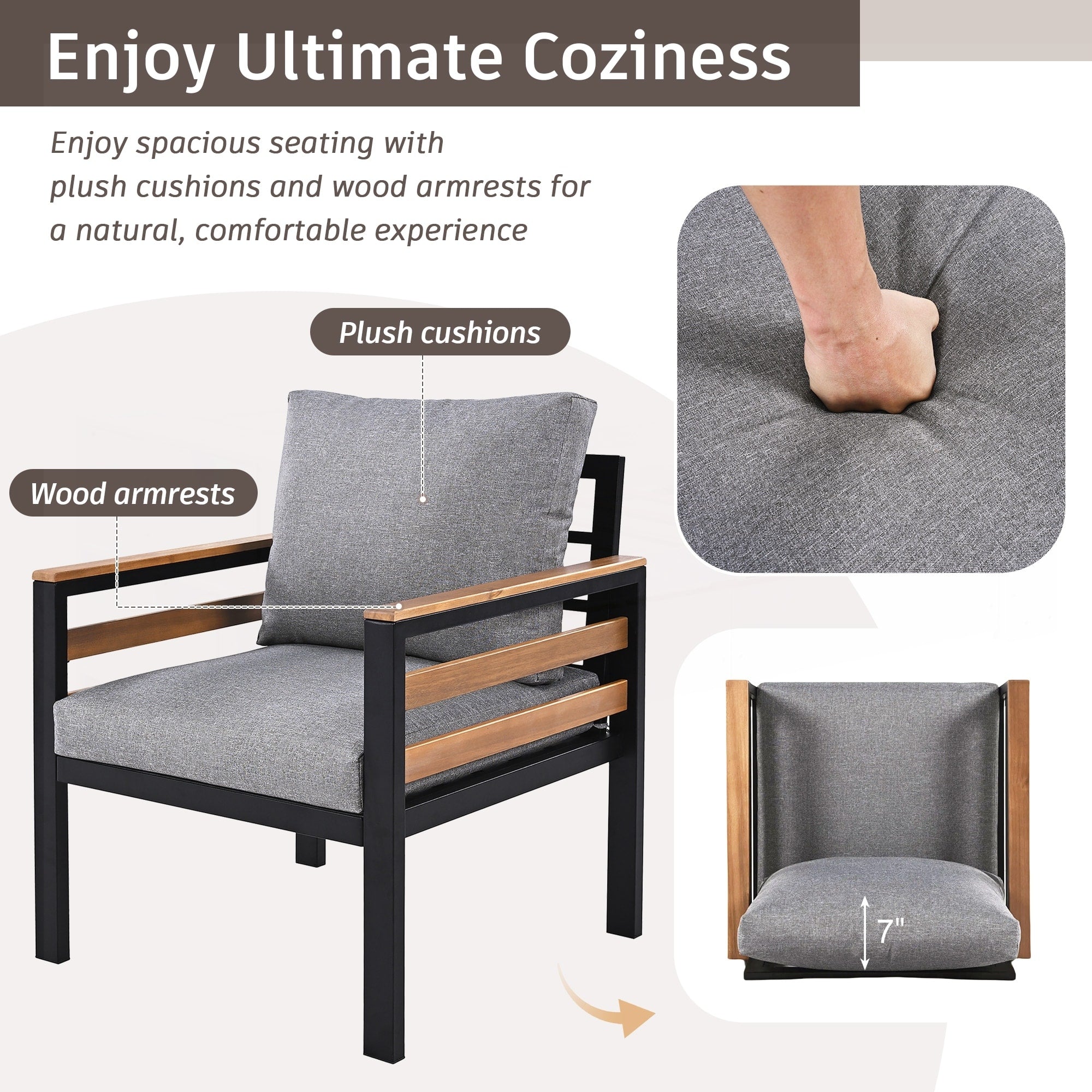 4-Piece Outdoor Furniture Sofa Set