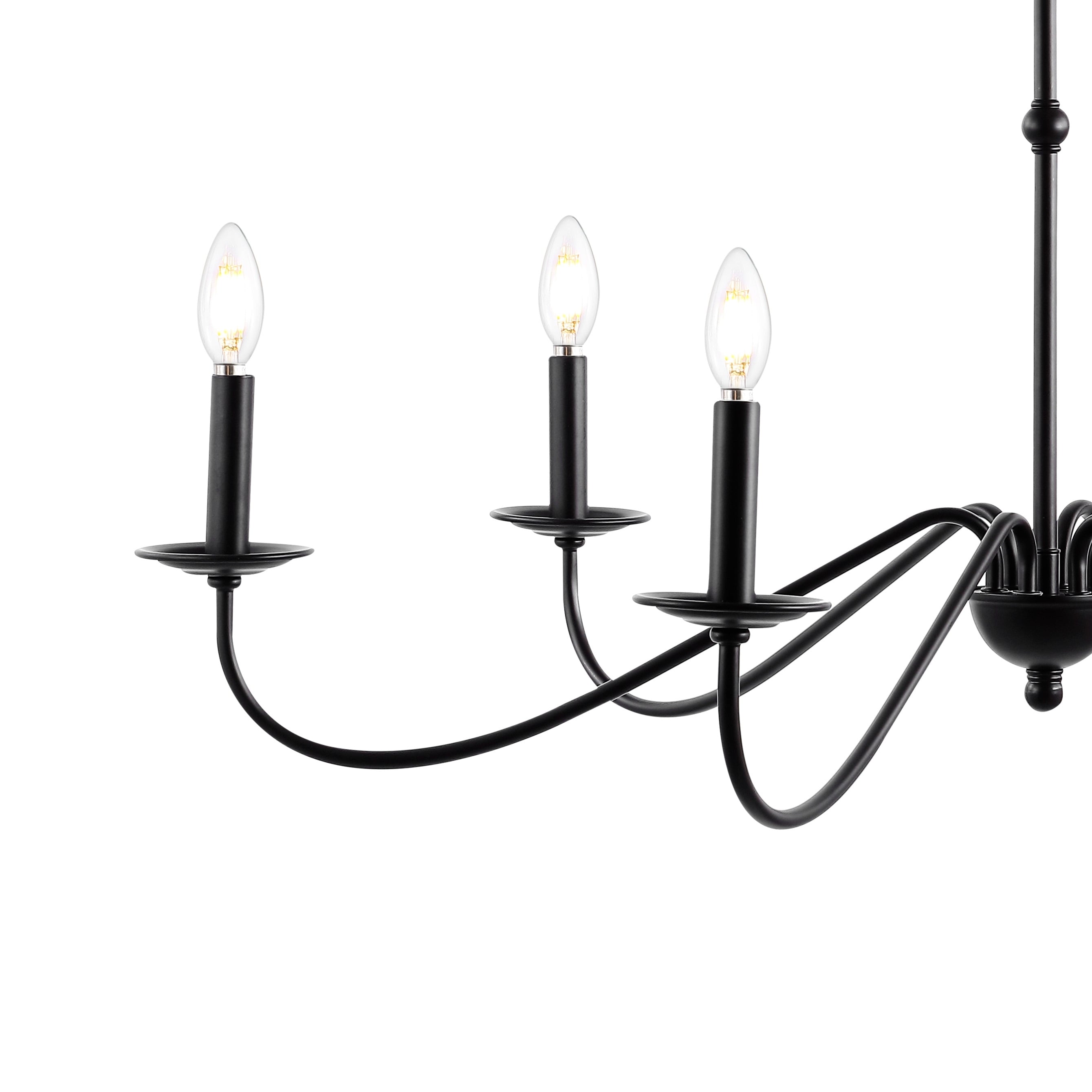 34.75 6-Light Iron LED Chandelier, by JONATHAN Y