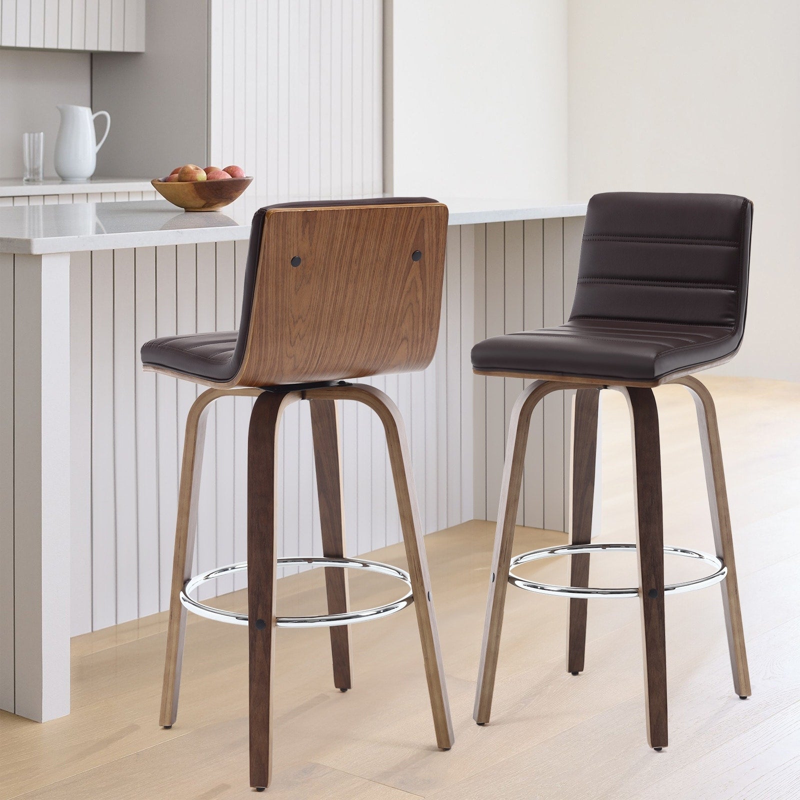 26/29 Faux Leather Swivel Bar/Counter Stools, Set of 2/3