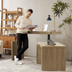 Veritas 360-Degree Rotating Desk Electric Adjustable Standing Desk with Flip-Top Lid