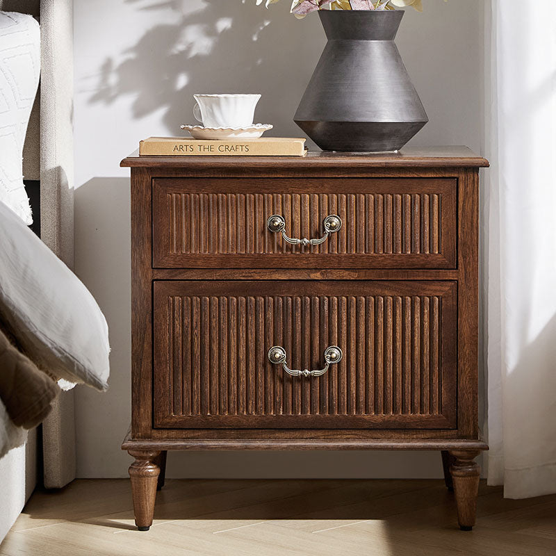 Farmhouse Solid Wood Nightstand (Optional Types)