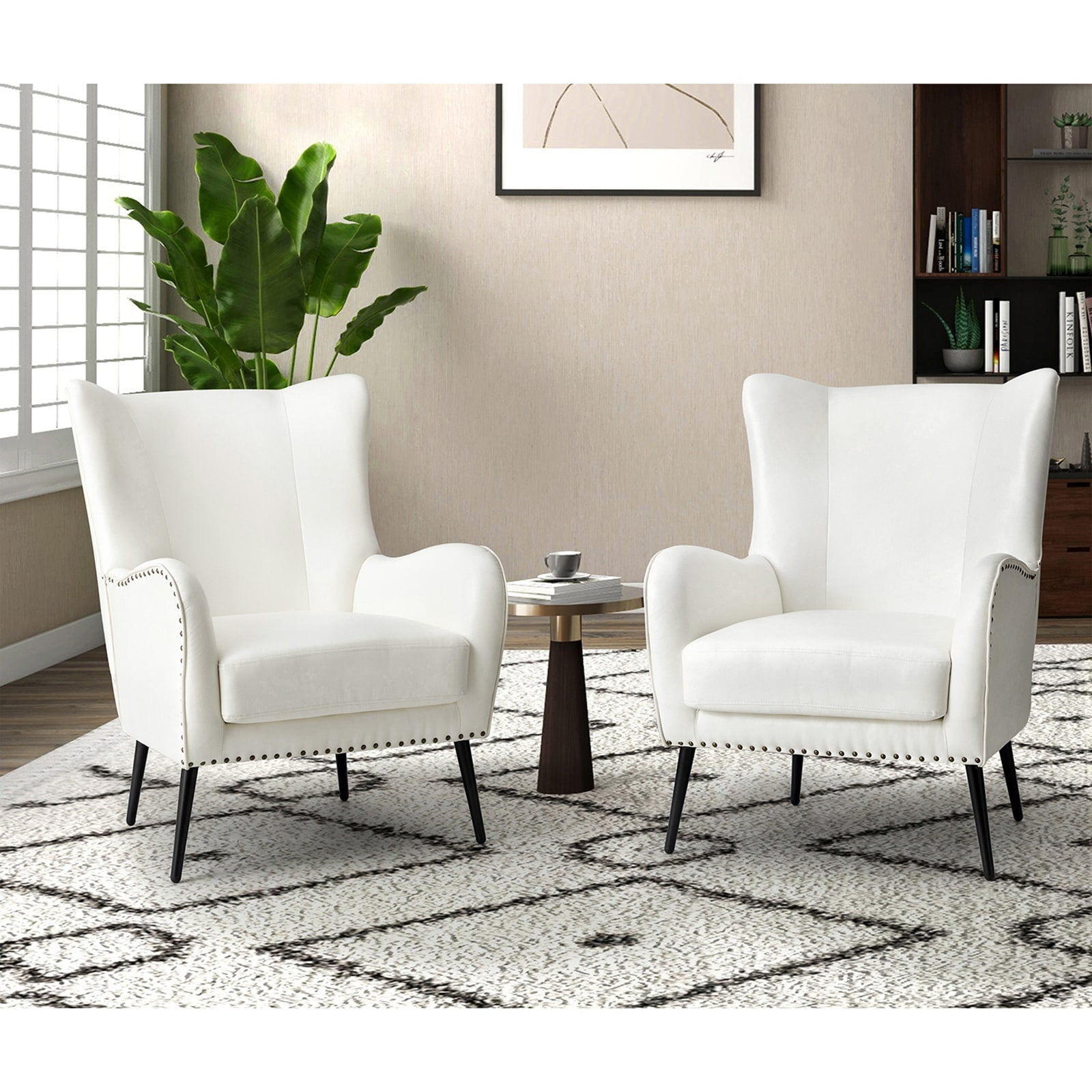 Shepherd Wingback Vegan Leather Armchair(Optional Types)