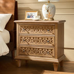 Colombo 3-Drawer Nightstand with Built-In Outlets(Optional Types)
