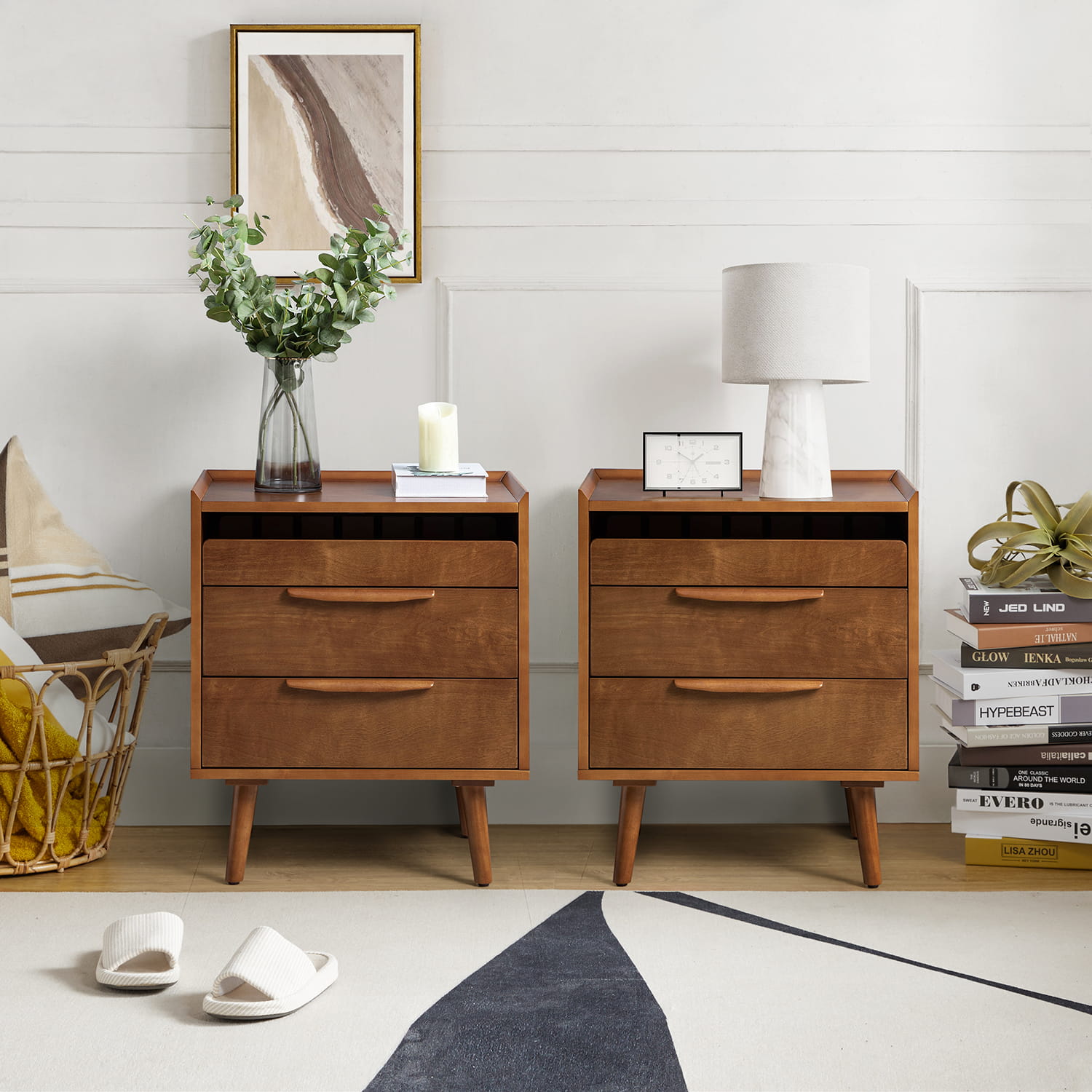 Janet 3 - Drawer Nightstand(Optional Types)