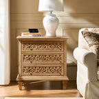 Colombo 3-Drawer Nightstand with Built-In Outlets(Optional Types)