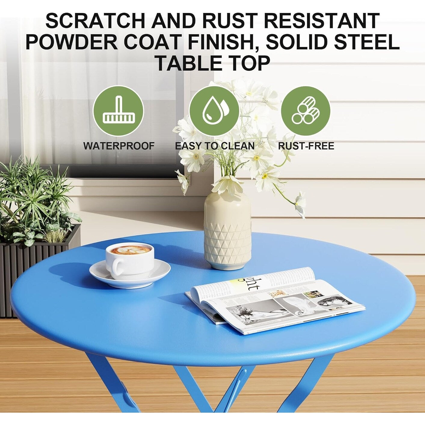 3 Pieces Patio Bistro Sets