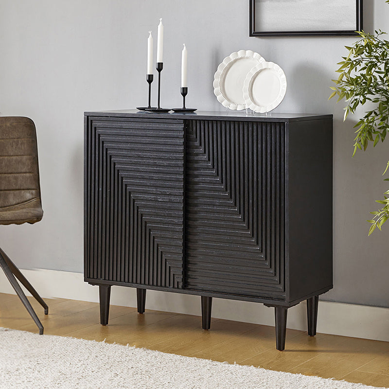 Archie 34 Tall 2-Door Accent Cabinet – Compact Multifunction Storage Cabinet for Entryway, Living Room or Bedroom