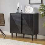 Archie 34 Tall 2-Door Accent Cabinet – Compact Multifunction Storage Cabinet for Entryway, Living Room or Bedroom