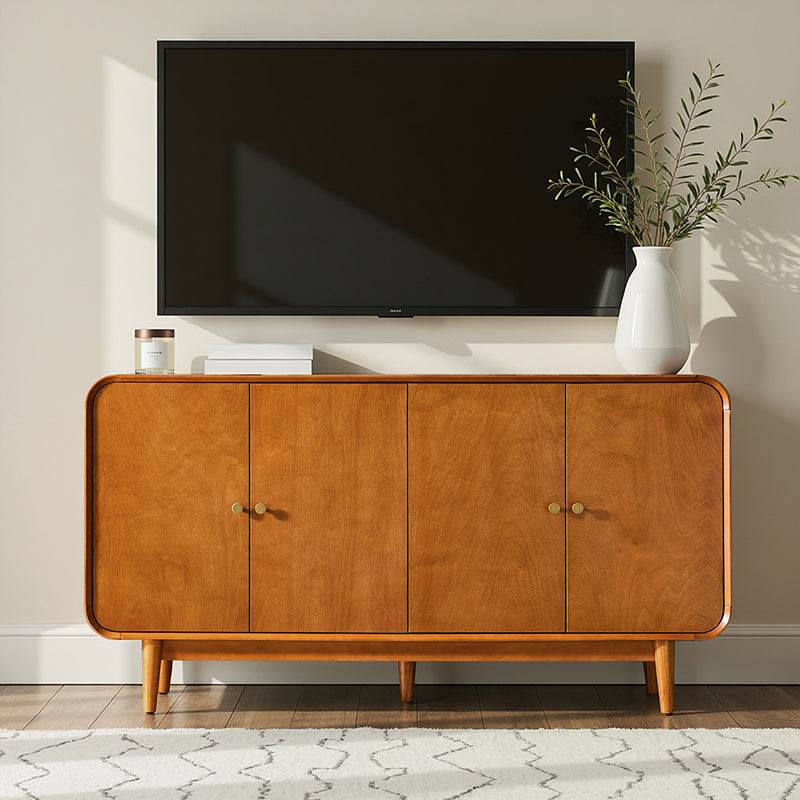 Alee 58 Inches Wide Mid-Century Modern 4-Door Sideboard With Adjustable Shelves