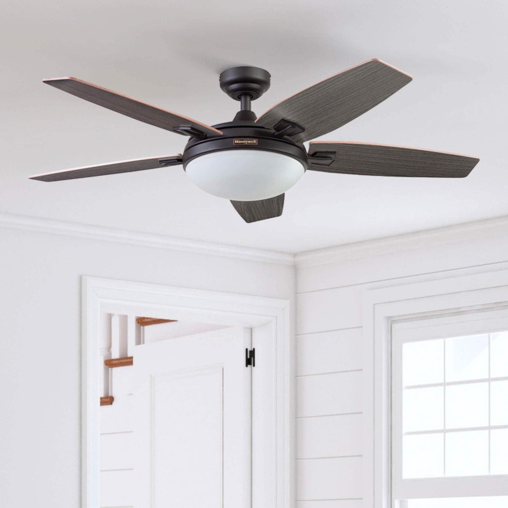 48 Honeywell Carmel Ceiling Fan with Integrated Light and Remote