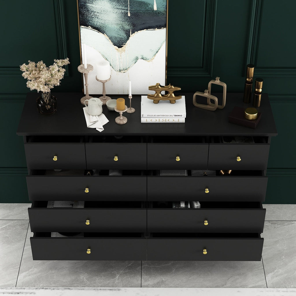 55.1 Wide Double Bedroom Dresser with Storage Drawers