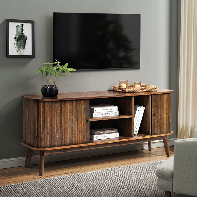 David 59 Modern Hidden Space Sliding Door TV Stand