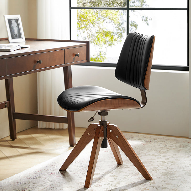 Griselda Adjustable Office Chair with Stable Wooden Structure & Ergonomic Backrest