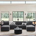Aeris 138 Modern Curved Sectional Couch & Sofa With Curved Aesthetic