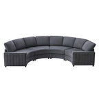 Aeris 138 Modern Curved Sectional Couch & Sofa With Curved Aesthetic