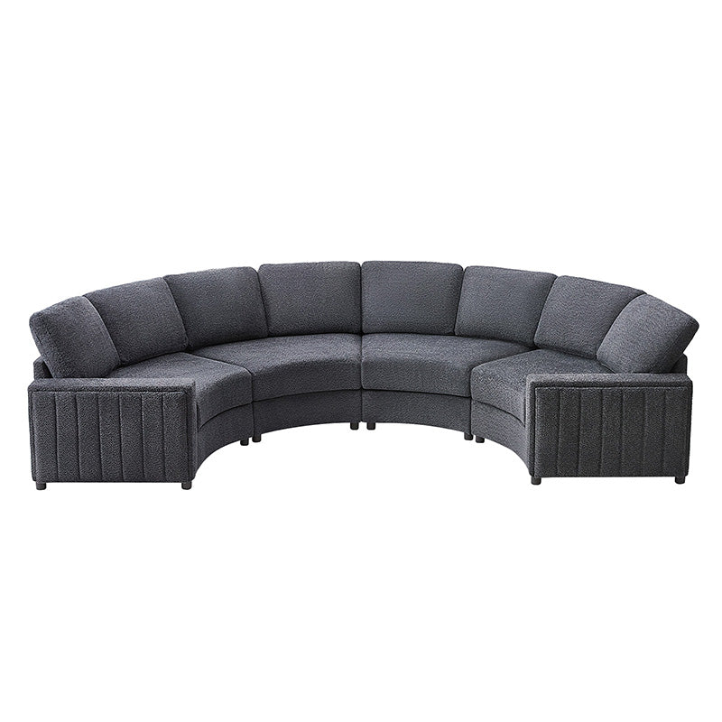 Aeris 138 Modern Curved Sectional Couch & Sofa With Curved Aesthetic
