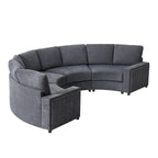 Aeris 138 Modern Curved Sectional Couch & Sofa With Curved Aesthetic