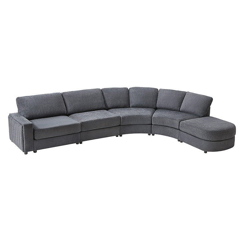 Aeris 138 Modern Curved Sectional Couch & Sofa With Curved Aesthetic