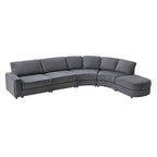 Aeris 138 Modern Curved Sectional Couch & Sofa With Curved Aesthetic