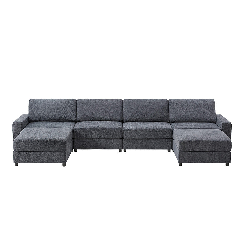 Aeris 138 Modern Curved Sectional Couch & Sofa With Curved Aesthetic