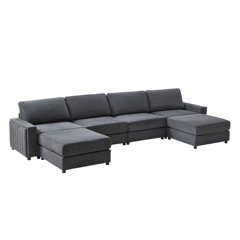 Aeris 138 Modern Curved Sectional Couch & Sofa With Curved Aesthetic