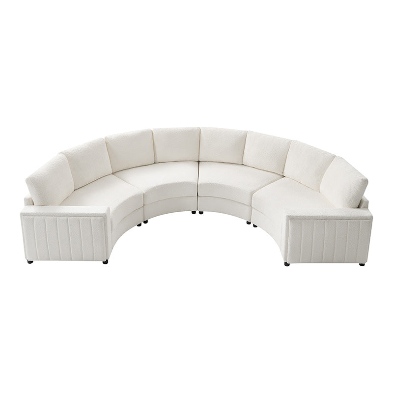 Aeris 138 Modern Curved Sectional Couch & Sofa With Curved Aesthetic