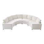 Aeris 138 Modern Curved Sectional Couch & Sofa With Curved Aesthetic
