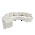 Aeris 138 Modern Curved Sectional Couch & Sofa With Curved Aesthetic