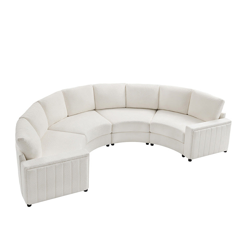Aeris 138 Modern Curved Sectional Couch & Sofa With Curved Aesthetic