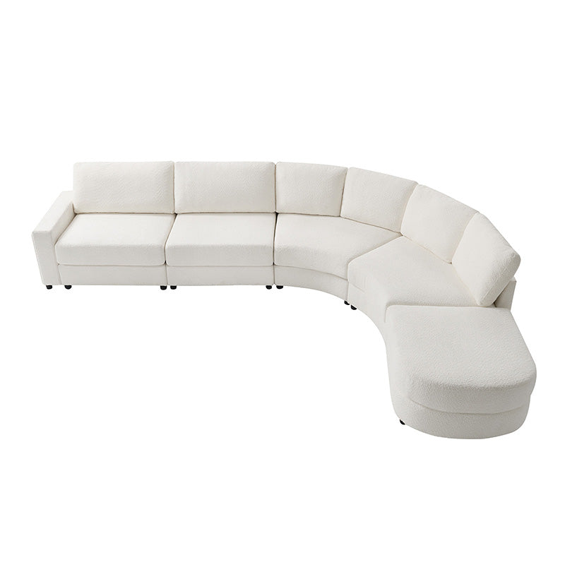 Aeris 138 Modern Curved Sectional Couch & Sofa With Curved Aesthetic