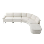 Aeris 138 Modern Curved Sectional Couch & Sofa With Curved Aesthetic