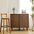 Archie 34 Tall 2-Door Accent Cabinet – Compact Multifunction Storage Cabinet for Entryway, Living Room or Bedroom