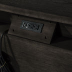 3-Piece Modern Fluted Solid Wood Bedroom Set with Oak Texture