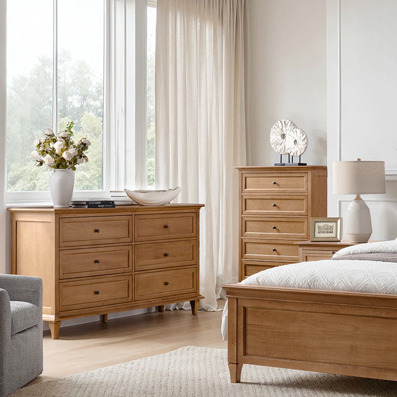 Robbie Transitional Solid Wood 6-Drawer Dresser for Bedroom Storage