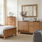 Robbie Transitional Solid Wood 6-Drawer Dresser for Bedroom Storage