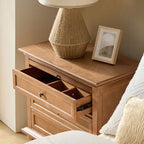 4-Piece Transitional Solid Wood Bedroom Set with 5-Drawer Dresser