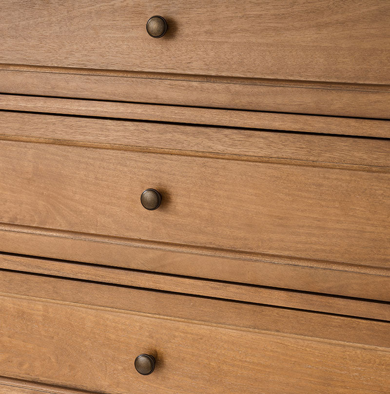 4-Piece Transitional Solid Wood Bedroom Set with 5-Drawer Dresser