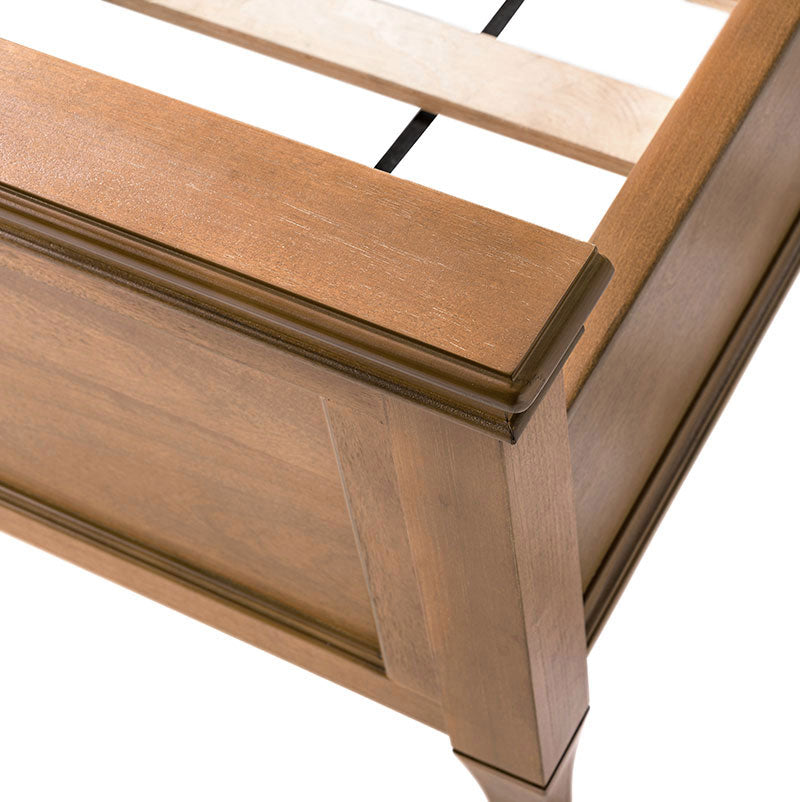 4-Piece Transitional Solid Wood Bedroom Set with 5-Drawer Dresser