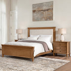 3-Piece Transitional Solid Wood Bedroom Set with Nightstands