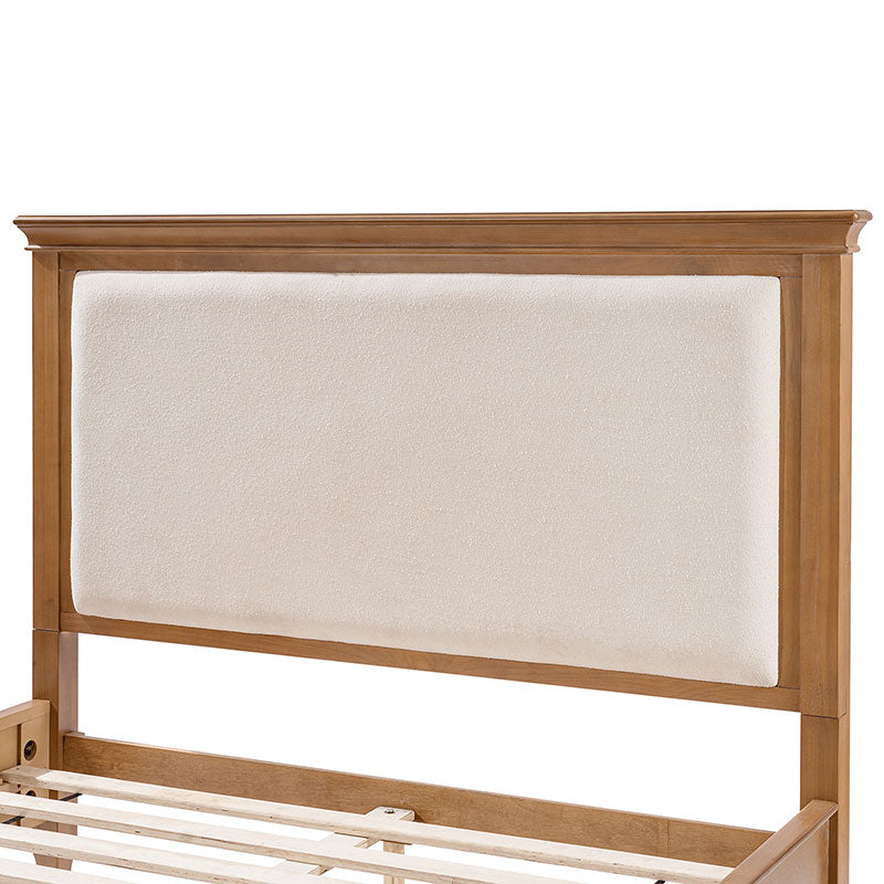 3-Piece Transitional Solid Wood Bedroom Set with Nightstands