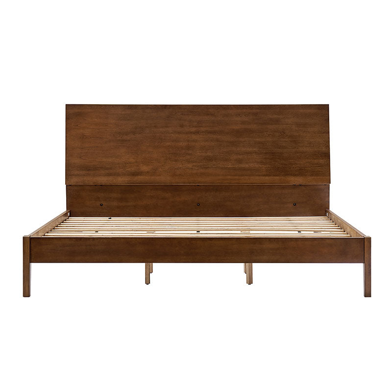 Vivian Solid Wood Platform Bed with USB Ports and Storage Headboard