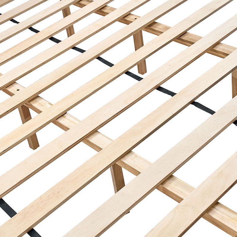 Vivian Solid Wood Platform Bed with USB Ports and Storage Headboard