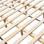 Vivian Solid Wood Platform Bed with USB Ports and Storage Headboard