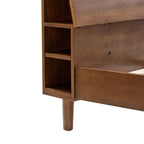 Vivian Solid Wood Platform Bed with USB Ports and Storage Headboard