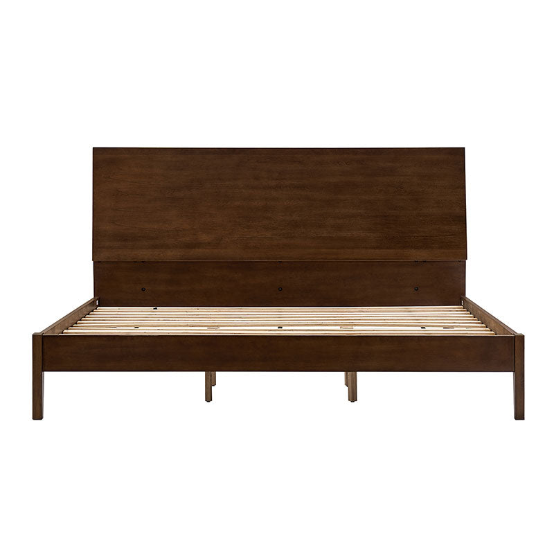Vivian Solid Wood Platform Bed with USB Ports and Storage Headboard