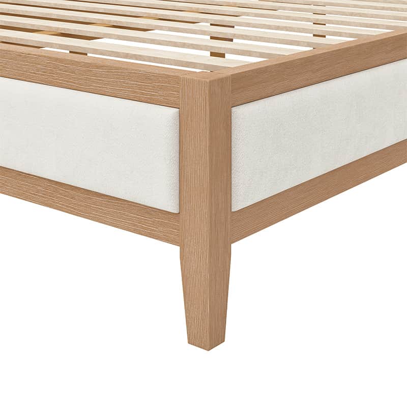 Sabina Farmhouse Style Upholstered Bed with Flip-Down Headboard