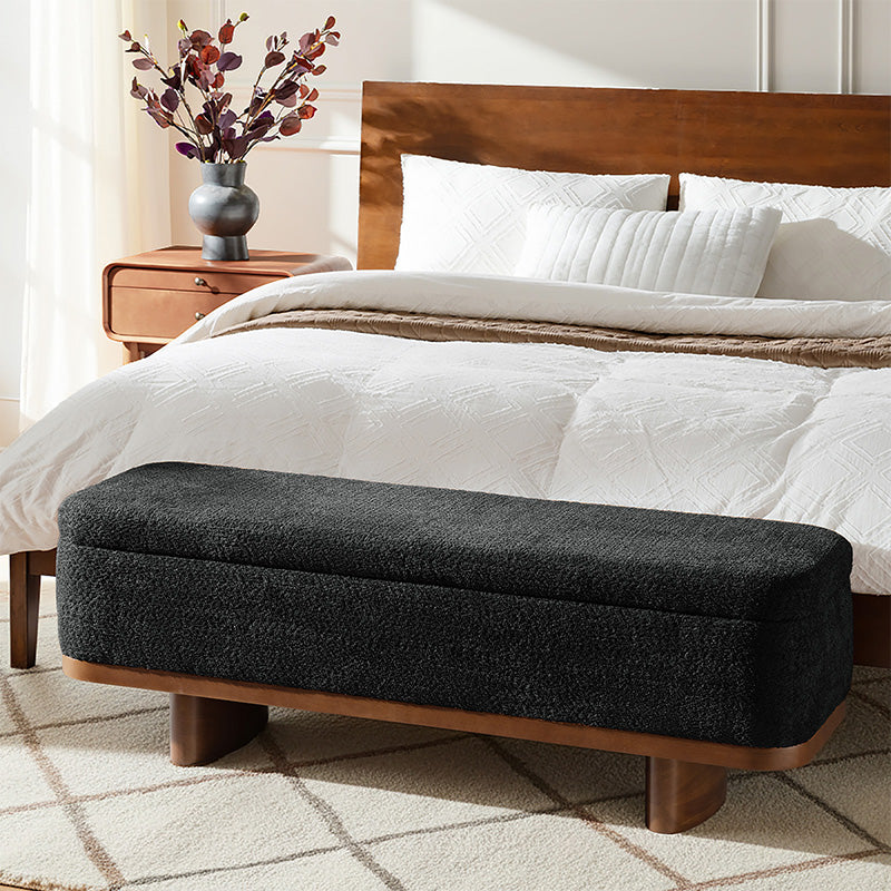 Claire Modern Chenille Upholstered Storage Bench