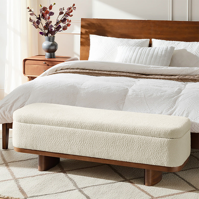Claire Modern Chenille Upholstered Storage Bench