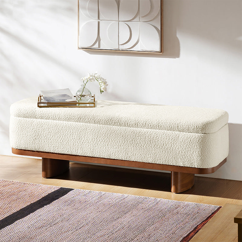 Claire Modern Chenille Upholstered Storage Bench